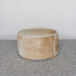 Round Cowhide Ottoman No. 5