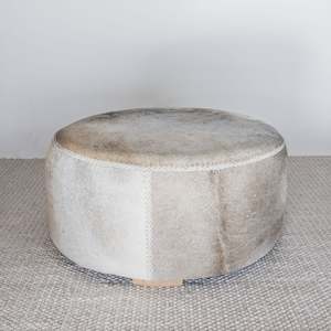 Cowhide Round Ottoman (XL)No. 7