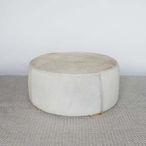 Cowhide Round Ottoman (XL) No.2