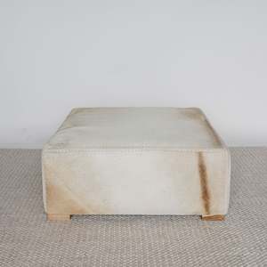 Square Cowhide Ottoman (XL) No.4