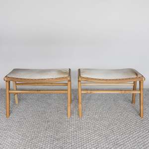 Small Cowhide Benches (Set of Two) No.2