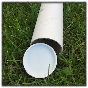 76mmID White Mailing tube 1600mm long (single) - End Caps not included