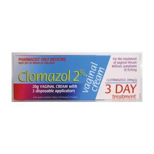 Clomazol 2% 3 Day Vaginal Cream 20g (Pharmacist Only. Consultation Required)