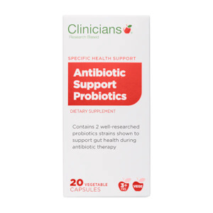 CLINICIANS Antibiotic Support Probiotics 20 Vege Caps