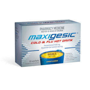 MAXIGESIC Cold & Flu Lemon Hot Drink 10s