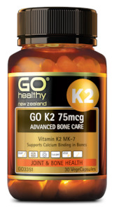 GO K2 75mcg Advanced Bone Care Joint & Bone Health 30 Vege Capsules