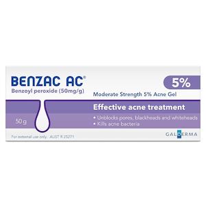 Benzac AC Moderate Strength 5% Acne Gel