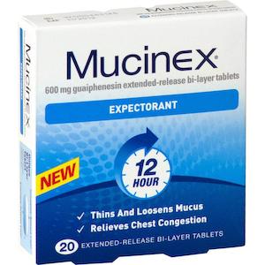 Mucinex Expectorant 20 Extended-Release Bi-Layer Tablets