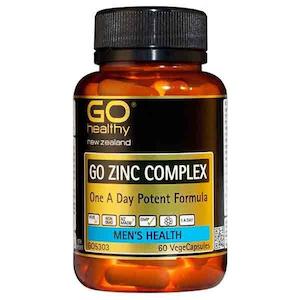 GO Healthy Go Zinc Complex 1-A-Day Potent Formula Men's Health 60 Vege Capsules