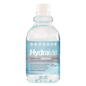 Hydralyte Ready To Use Colour Free Lemonade Flavoured Electrolyte Solution 1 Lit…