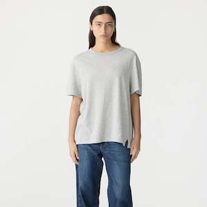 Bassike / Boyfriend Heritage Short Sleeve T-Shirt / Grey Marl