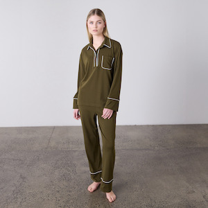 Laing Home / Fred Henley Pyjama Set / Khaki