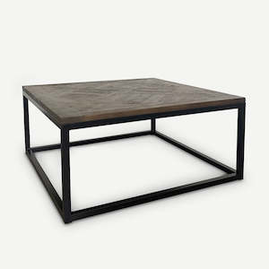 Parquet Top Coffee Table / Square