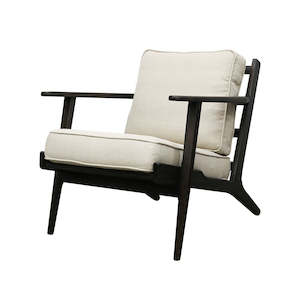 Juno Occassional Chair / Black Oak + Linen