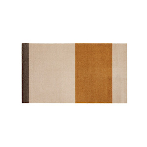 Tica Copenhagen / Mat / Horizontal Stripes / Ivory + Dijon + Brown