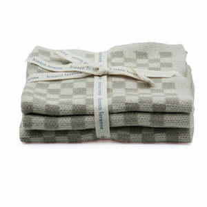 Chekka Knitted Washcloths / Taupe