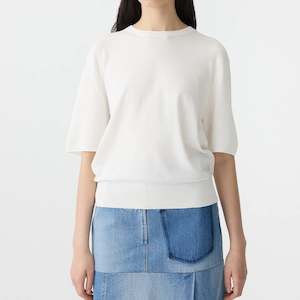 Bassike / Mercerised Cotton Knit T-Shirt / Natural