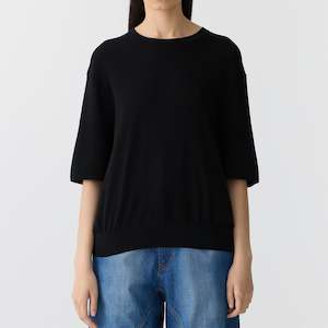 Bassike / Mercerised Cotton Knit T-Shirt / Black