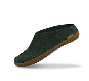 Glerups / Open Heel / Forest Green / Rubber Sole