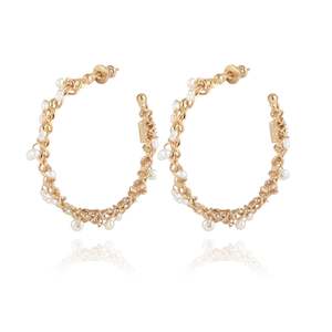 GAS Bijoux / Orphee Pearl Hoop Earrings