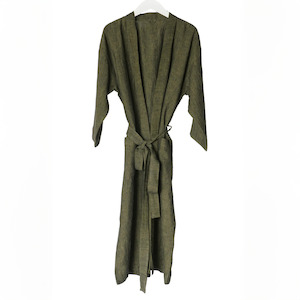 Bianca Lorenne / Ruscello Robe / Linen / Deep Moss