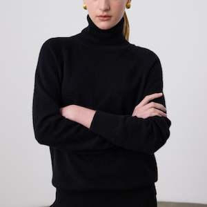 Laing Home / Ashwell Cashmere Rollneck / Black