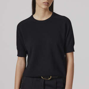 Laing Home / Jasper Cashmere T-Shirt Crew / Black