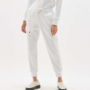 Bassike / Regular Waffle Trackpant / White