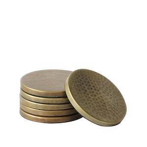 Hammered Brass Coasters