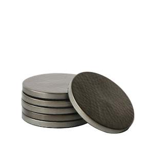 Hammered Satin Grey Coasters