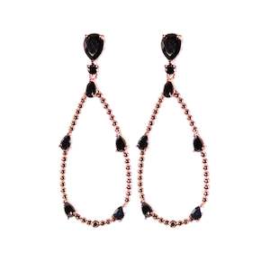 Black Spinel Drop Earrings