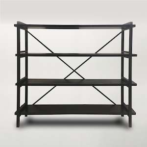 High Loft Shelving Unit / Blackwash