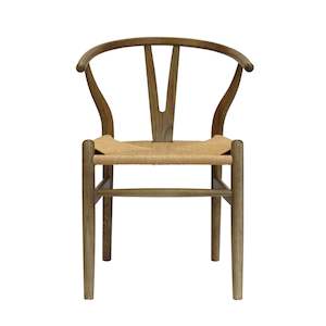 Elm Wishbone Chair / Ash Walnut Finish