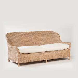 Rattan Gable Sofa / Whitewash