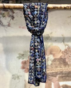 Sophie Digard Crocheted Scarf - Fleur bleu