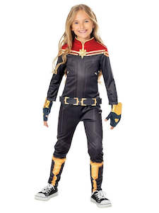 Avengers Endgame Costumes: Captain Marvel Deluxe Costume for Kids - Marvel The Marvels