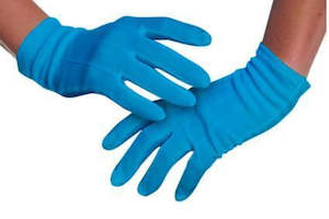 Decades Costumes: Lady Gaga Poker Face Blue Gloves for Adults - Lady Gaga