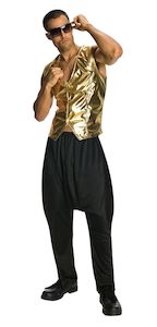 Rapper Gold Vest for Adults