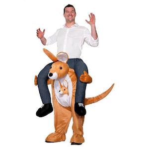 100 And Over: Kangaroo Piggyback 'Ride-On' Costume for Adults