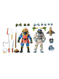 Space Adventure & Samurai Turtles 2 Pack - 7" Scale Action Figures - TMNT (Carto…