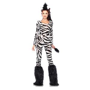 Zoo Animal Costumes: Zebra Sexy Costume for Adults