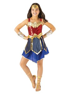 Wonder Woman 1984 Movie Costumes Accessories: Wonder Woman 1984 Premium Costume for Kids - Warner Bros WW1984 Movie