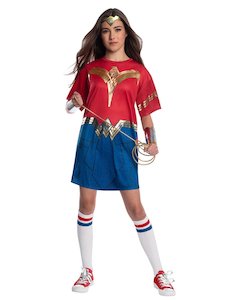 Wonder Woman 1984 Movie Costumes Accessories: Wonder Woman 1984 Oversized Tee Costume for Teens - Warner Bros WW1984 Movie