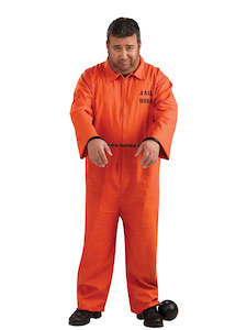 Prisoner Jumpsuit Plus Size Costume for Adults