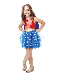 Book Week Superhero Costumes Accessories: Wonder Woman Premium Costume for Kids - Warner Bros DC Comics