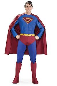 Book Week Superhero Costumes Accessories: Superman Supreme Edition Costume for Adults - Warner Bros Superman Returns