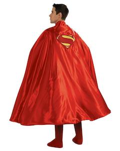 Book Week Superhero Costumes Accessories: Superman Deluxe Cape for Adults - Warner Bros DC Comics