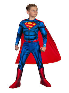 Costumes Starting With S: Superman Deluxe Costume for Kids - Warner Bros DC Comics