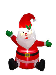 Costumes Starting With S: Santa Claus 4-Foot-Tall Inflatable Lawn Prop