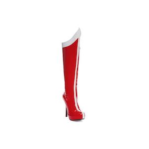 Wonderwoman Red and White Superhero Boots for Adults